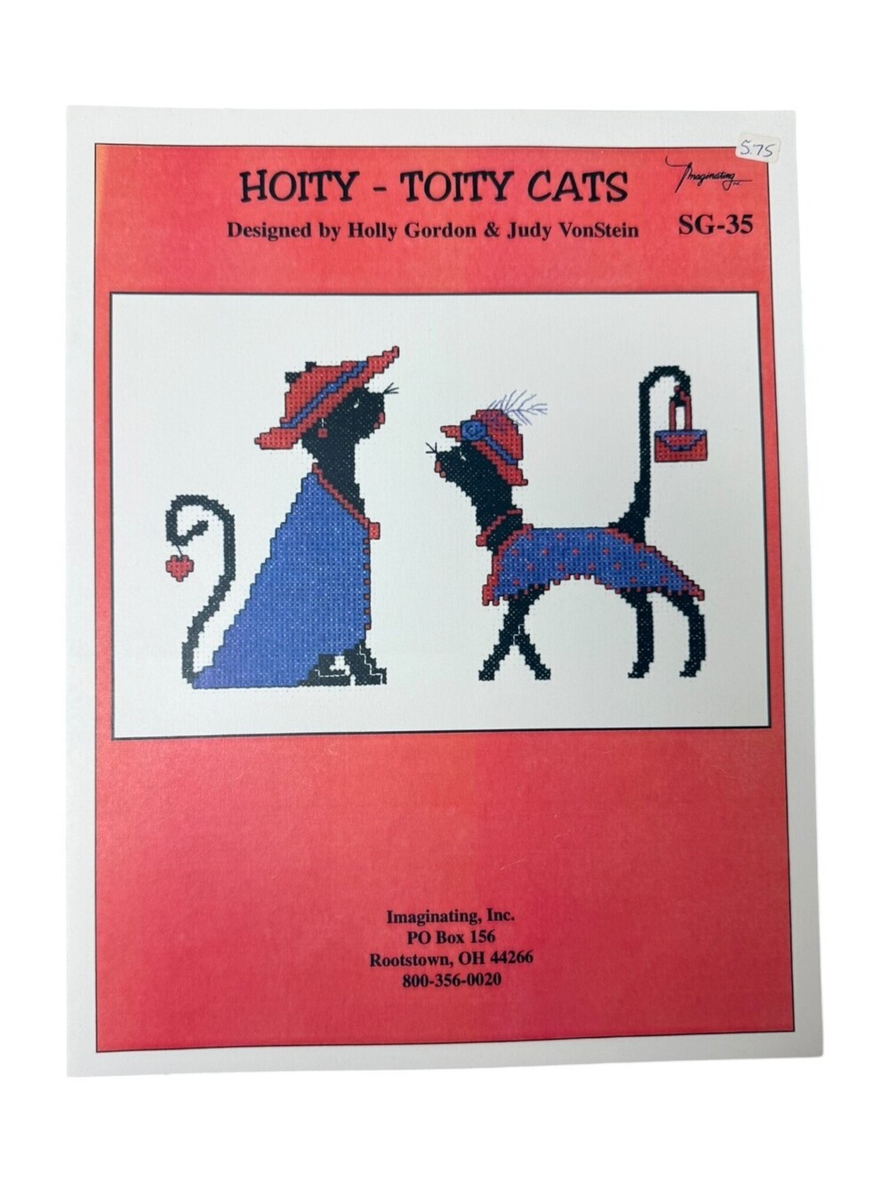 Hoity-Toity Cats Cross Stitch Pattern SG-35 by Holly Gordon & Judy VonStein